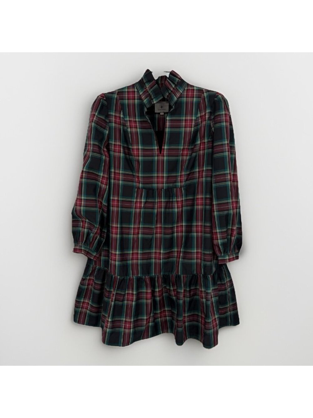 Tuckernuck Highland Tartan Plaid Palmerston Dress size L Large Long Sleeve Mini